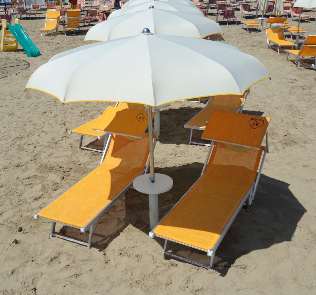 Ombrellone spiaggia stecche curve - Tessitura Selva - arredi e attrezzatura da spiaggia, piscina e giardini